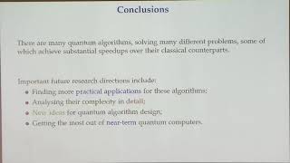 An Overview of Quantum Algorithms [upl. by Eibber]