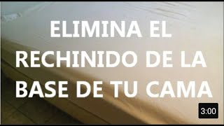 CÓMO ELIMINAR EL RECHINIDO DE TU CAMA  AR BRICOLAJE arbricolaje [upl. by Feliks]