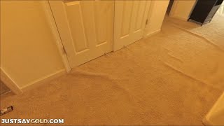 Carpet Stretching Newer Homes After Bad Carpet Installations [upl. by Oruhtra]