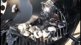 How to start charcoal BBQ Weber Master Touch Grill [upl. by Salamone115]