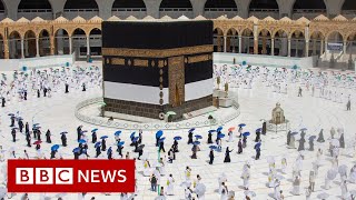 Coronavirus Scaled back Hajj pilgrimage begins in Saudi Arabia  BBC News [upl. by Naget]