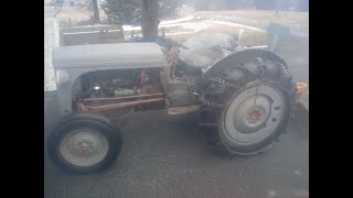 How to get your 4 cylinder gas tractor to start Ferguson TO20 [upl. by Urdna]