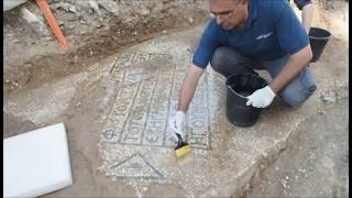 Important ancient inscription unearthed near the Damascus Gate in Jerusalem [upl. by Feinleib115]