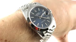 Rolex Datejust 41 BLUE DIALJUBILEE 126300 Luxury Watch Review [upl. by Ehrenberg]