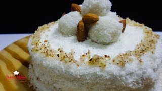 റാഫെല്ലോ കേക്ക്  Almond Coconut Cake  Raffaello Cake  without oven in MalayalamNeethus 70 [upl. by Brighton]