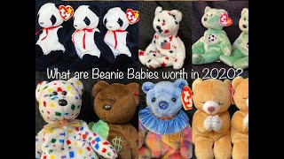 BEANIE BABY BABIES VALUES IN 2020  Kicks Fortune Glory Hope Billionaire TY2K amp September BEARS [upl. by Dielle]