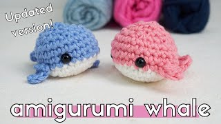 How to crochet a whale for beginners New version Easy amigurumi sea animal [upl. by Geno]