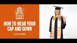 How To Wear Your College Cap amp Gown  McCombs School of Business  UT Austin [upl. by Gawain]