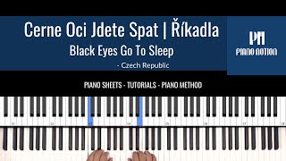 Cerné oci jdete spat  Czech Republic Nursery Rhymes Easy Sheet Music  Black Eyes Go to Sleep [upl. by Sig680]