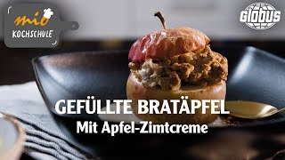 Gefüllte Bratäpfel mit VanilleZimtcreme zubereiten  mioKochschule [upl. by Findlay]