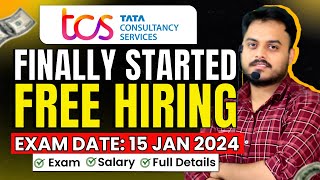 Biggest Hiring News  TCS Free Hiring  Alert Batch 2024 [upl. by Aserat]