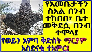 የእመቤታችን ስእል በንብ ተከበበ፣ ቤተ መቅደሷ በንብ ተሞላ [upl. by Zischke599]