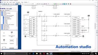 Automation studio PLC Ladder Logic program for an electropneumatic [upl. by Clari]