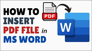 How to Insert PDF File in Word  Add PDF to a Word Document [upl. by Ahsiugal]