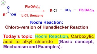 Kochi Reaction Basic Concept Mechanism and Examples [upl. by Jensen422]