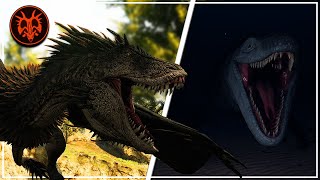 DRAGONS amp MOSASAURS  Path of Titans Mods [upl. by Amitaf254]