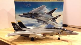 The new Tamiya 148 F14A Tomcat quick build and visual review [upl. by Ahsatsana]