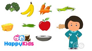 Healthy Food  Learning Songs Collection For Kids And Children With Lyrics  Rhyme time  Happy Kids [upl. by Viridi272]