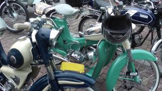 Oude oldtimer brommer bromfiets show in Schoonhoven koningsdag 2014 [upl. by Jacob661]