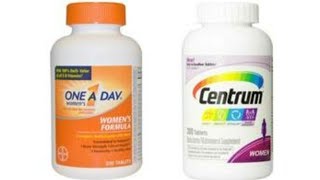 Multivitamins for Women  One A Day vs Centrum [upl. by Killie]