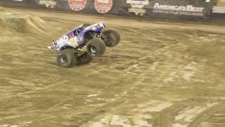 First ever Monster Jam truck front flip  Lee ODonnell at the Monster Jam World Finals 18 XVIII [upl. by Yelnats]