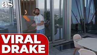 DRAKE tries to take down DRONE at Australian penthouse with a slide [upl. by Andromeda]