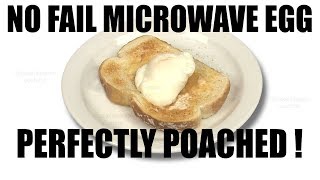 Perfect NO FAIL Microwave Poached Egg Recipe Tutorial [upl. by Marcia]