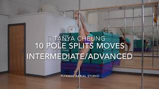 10 Pole Split Moves IntermediateAdvanced level [upl. by Joacima]