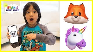 Funny Iphone X animojis with Ryans Family Review [upl. by Meghann99]