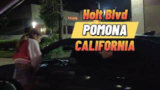 Pomona California Holt Blvd night time adventure 4k [upl. by Yromem791]