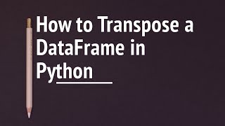 How to Transpose Data Frame Pandas  Python [upl. by Morie783]