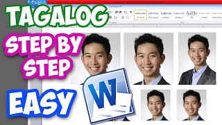 2x2 photo using MS Word Tutorial Tagalog [upl. by Cromwell]