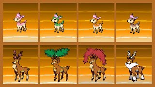 Shiny Deerling amp Sawsbuck Seasonal Variants Showcase in Pokémon Black 2 [upl. by Allare]