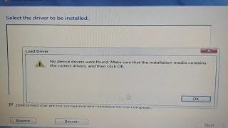 How to fix no driver were found windows 7 while installation [upl. by Ellary]