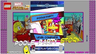 Lego Marvel Superheroes 2 Gwenpool Mission 10  Poole Party STORY  HTG [upl. by Nodrog674]