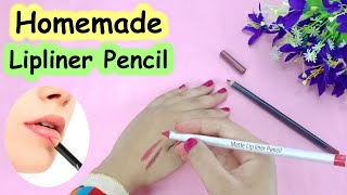 How to make lip liner at homehomemade lip linerlip liner tutorialhomemade lipstickSajal Malik [upl. by Eecal]