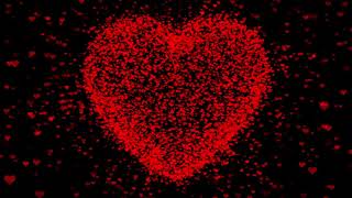 Red Heart Motion Background in Black Screen  New Love Heart Motion Background Video Effect [upl. by Laersi]