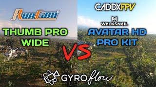 Runcam Thumb Pro Wide VS Walksnail Avatar HD Pro Kit  fpv drone comparasion [upl. by Itirahc]