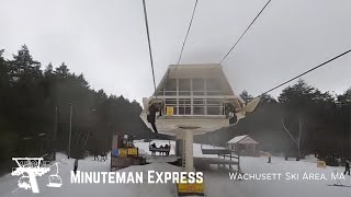 Minuteman Express Quad  Wachusett MA [upl. by Adelaja357]