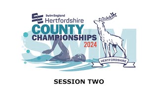 Swim England Hertfordshire County Championships 2024  Session Two [upl. by Ydna757]