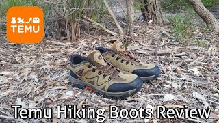 TEMU Hiking Boots Review 40 dollar shoes [upl. by Nrublim]