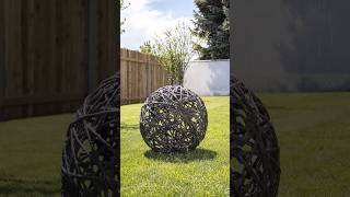 DIY Large Cement Orb Using Rope [upl. by Dwain]