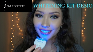 SMILE SCIENCES Tooth Whitening Kit Demo amp First Impressions [upl. by Kcirret628]