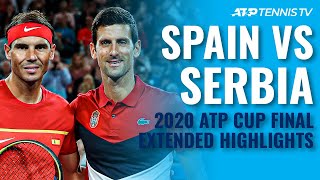 Nadal amp Spain vs Djokovic amp Serbia  ATP Cup 2020 Final Extended Highlights [upl. by Galateah206]