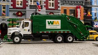 First Gear Freightliner M2  McNeilus Rear Load Garbage Truck [upl. by Osrick]