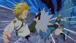 Meliodas e Ban vs demônios azuis dublado 4k [upl. by Cirted]