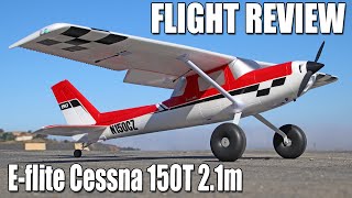 Eflite CarbonZ Cessna 150T 21m BNF Basic Assembly amp Flight Review  The RC Geek [upl. by Lartnom]