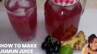 How To Make Jamaican Ribena  Java Plum Juice  Black Jamun Juice Recipe  Easy Summer Drinks Recipe [upl. by Fidelas]