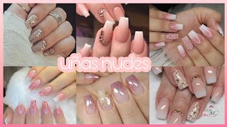 DISEÑOS DE UÑAS CORTAS  UÑAS CORTAS COLOR NUDE  UÑAS ACRÍLICAS 2022 [upl. by Eneleahs]