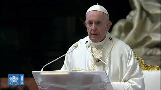 Coronavirus Papa Francesco celebra la messa del giovedì santo a San Pietro [upl. by Iaria739]